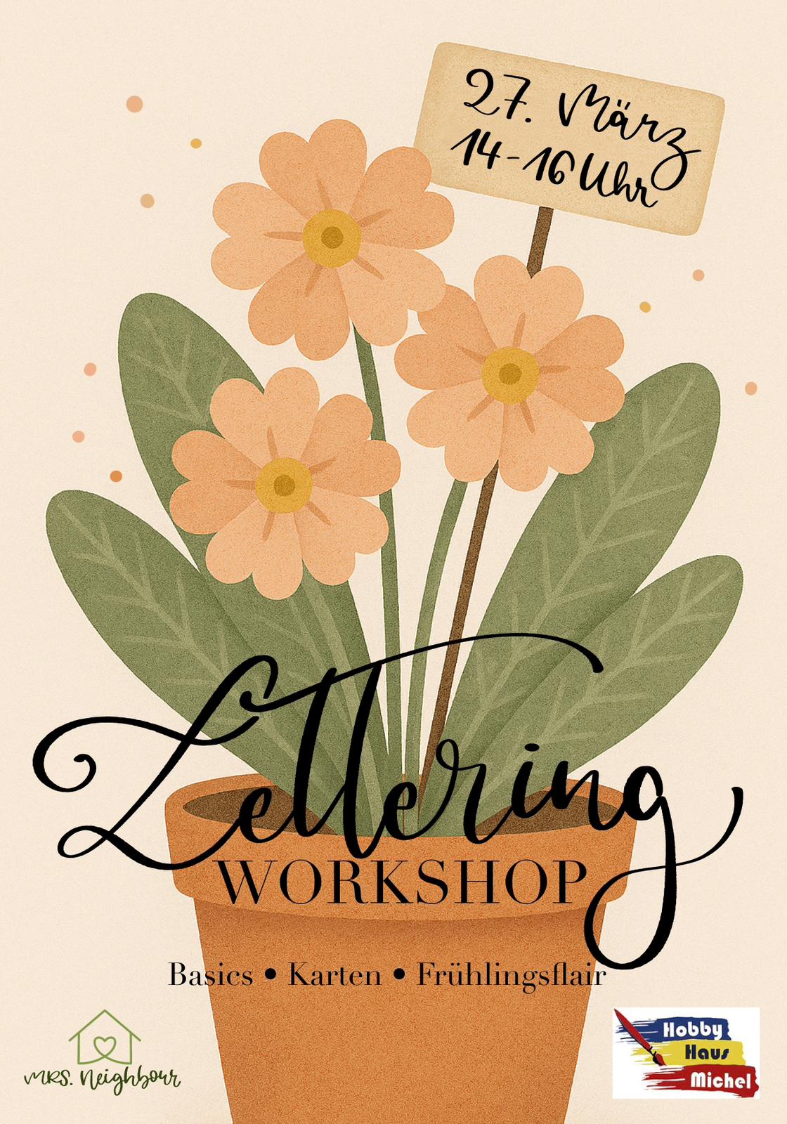 Ein Frühlingsstecker für den Handlettering-Workshop