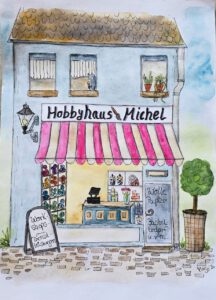 Zeichnung vom hobbyhaus in der Bahnhofstraße